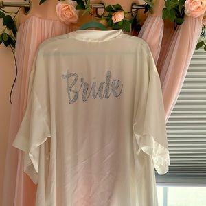 Satin bridal robe